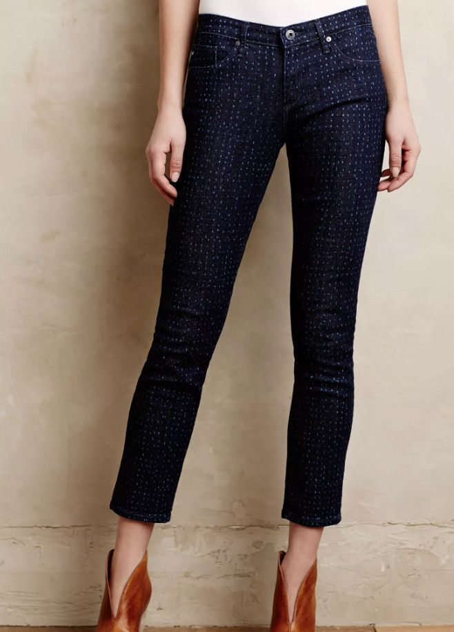 AG Adriano Goldschmied AG Adriano Goldschmied Dotted Stevie Ankle Jeans ( 27 ) Size 27" / US 4 / IT 40 - 3 Thumbnail