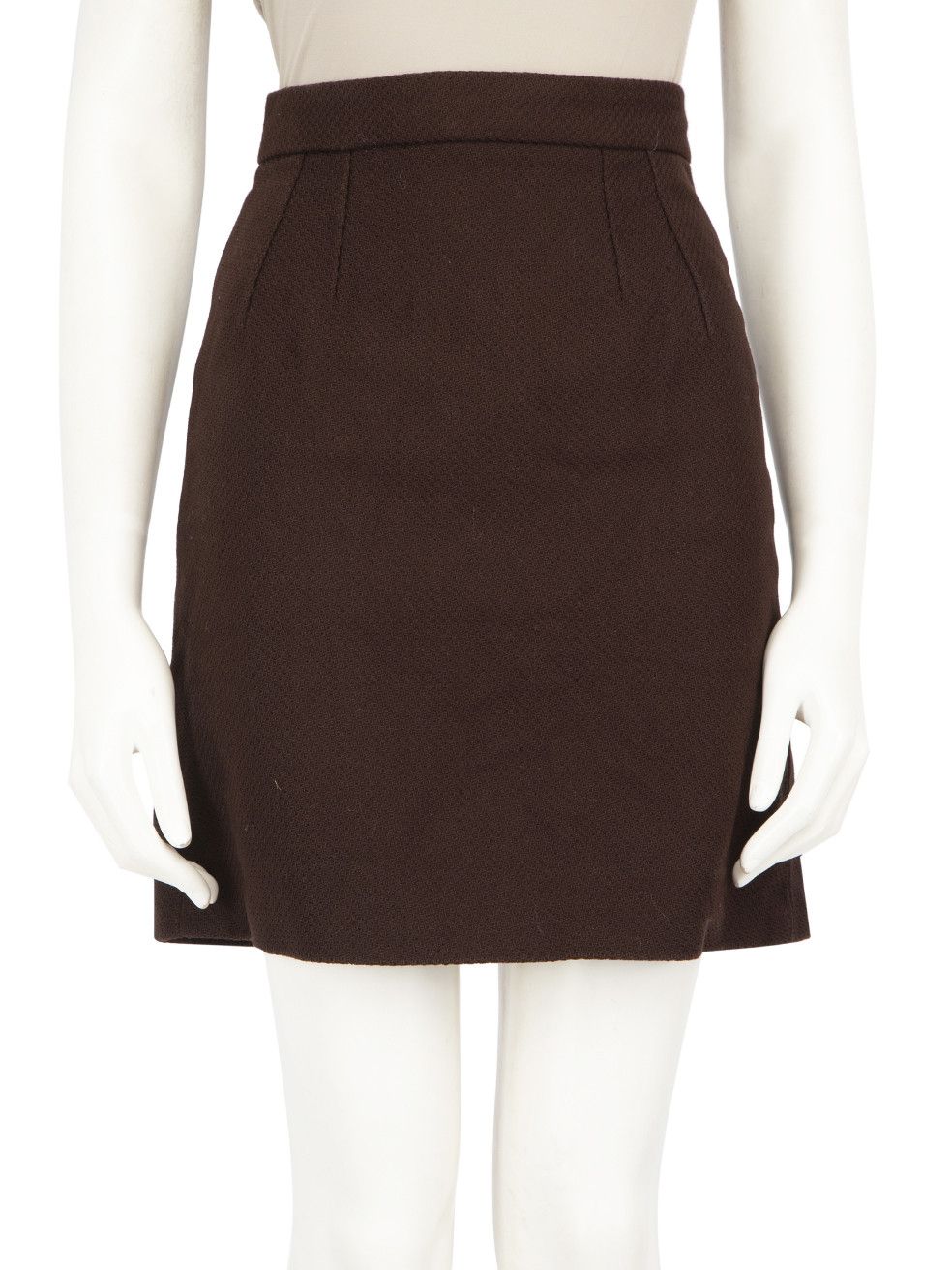 Dolce & Gabbana Brown Mini A Line Skirt Size 26" / US 2 / IT 38 - 1 Thumbnail