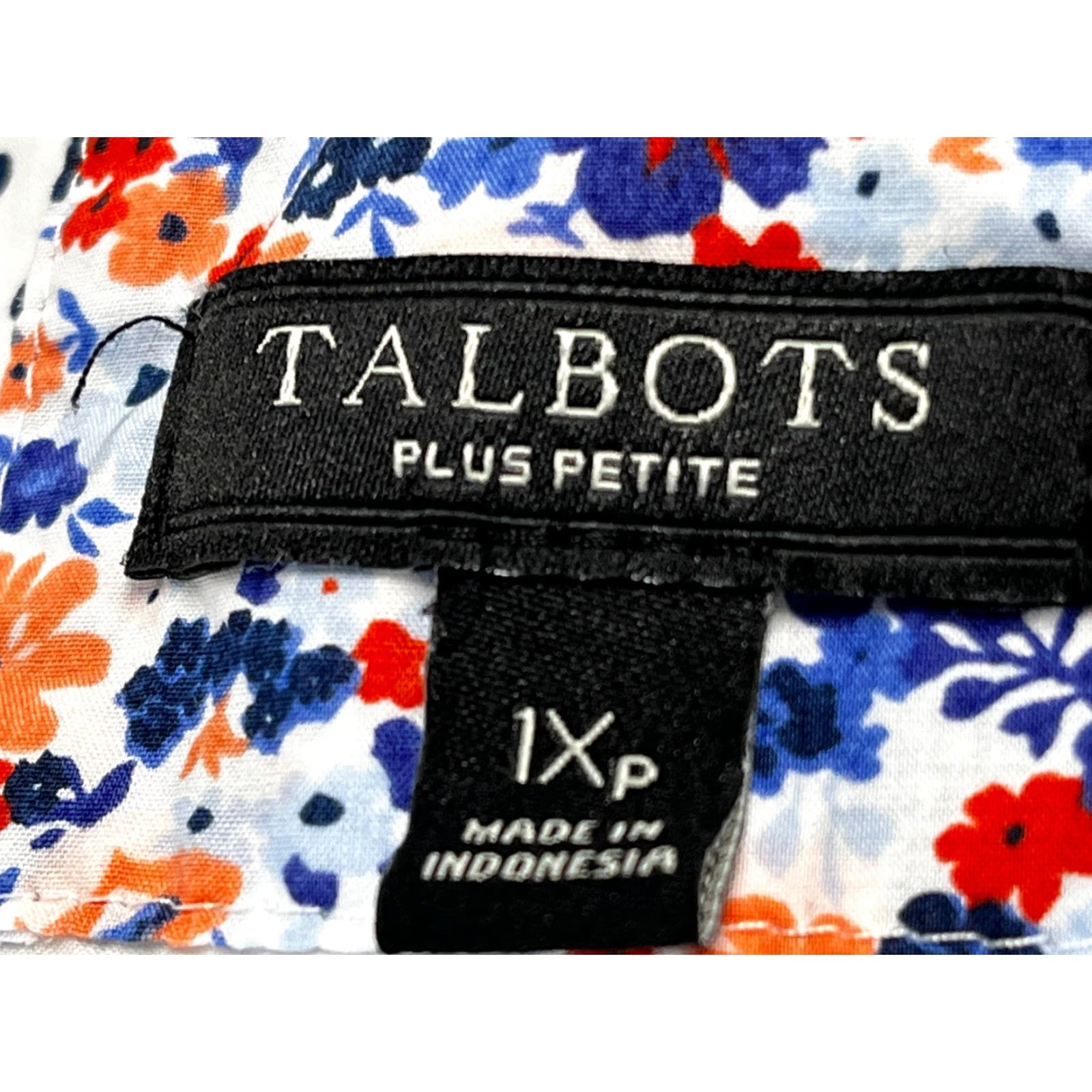 Talbots VINTAGE Talbots Polka Dot Tunic Blouse Shirt 1XP Plus Petite Cotton Women Roll Tab Long Sleeve White & Navy Mens? Women? Wait. Size XL / US 12-14 / IT 48-50 - 7 Thumbnail