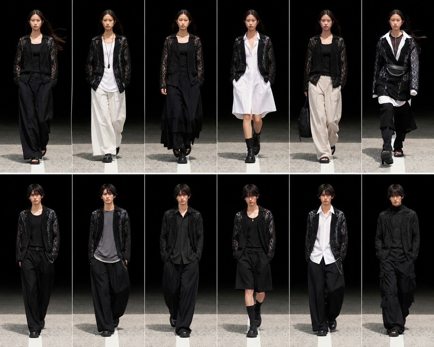 Yohji Yamamoto Y's Yohji Yamamoto - PATCHED TORCHON LACE PEAK LAPEL JACKET Size US S / EU 44-46 / 1 - 8 Thumbnail