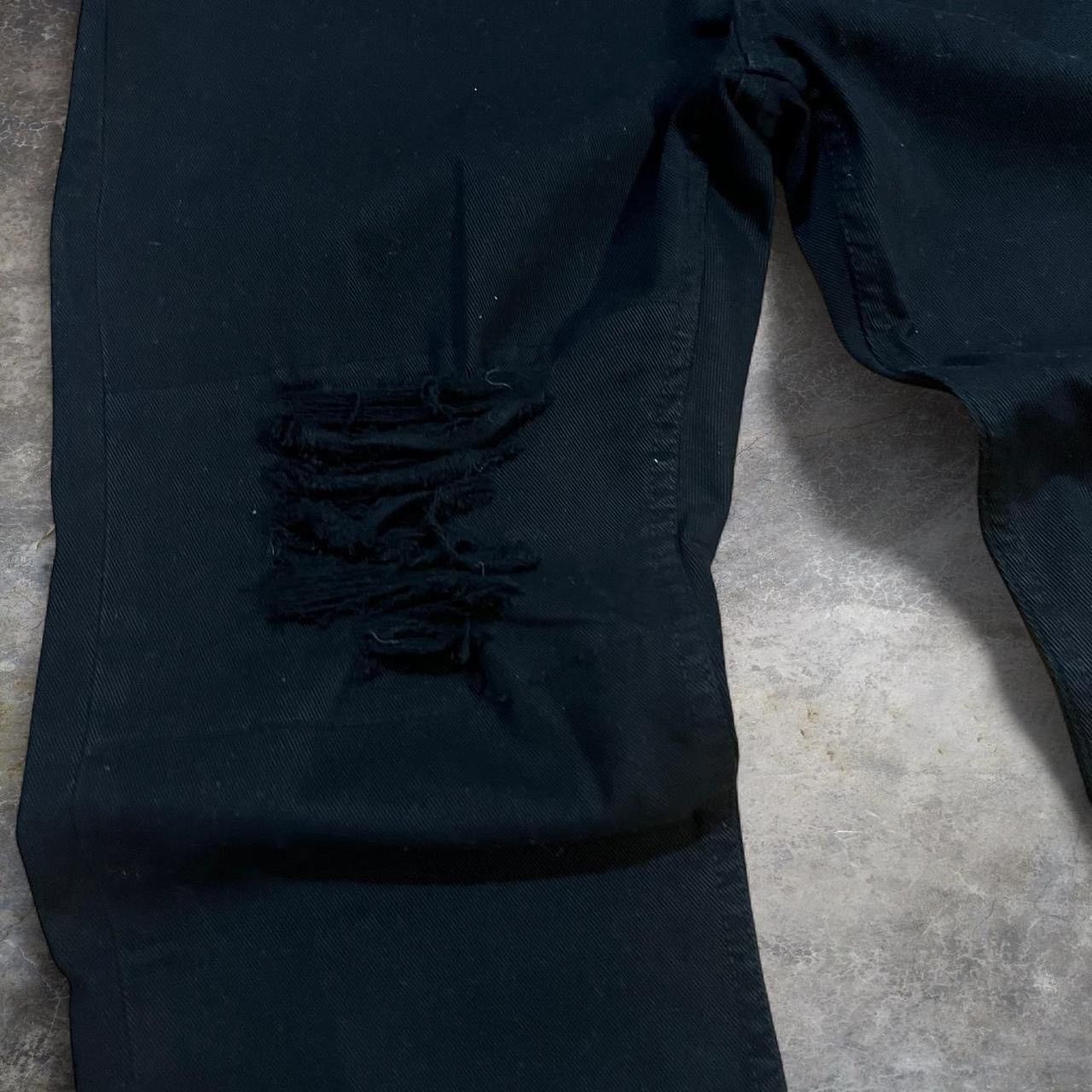 Helmut Lang Helmut Lang | black ripped slim fit denim | M Size 32x32 | Size US 32 / EU 48 - 3 Thumbnail