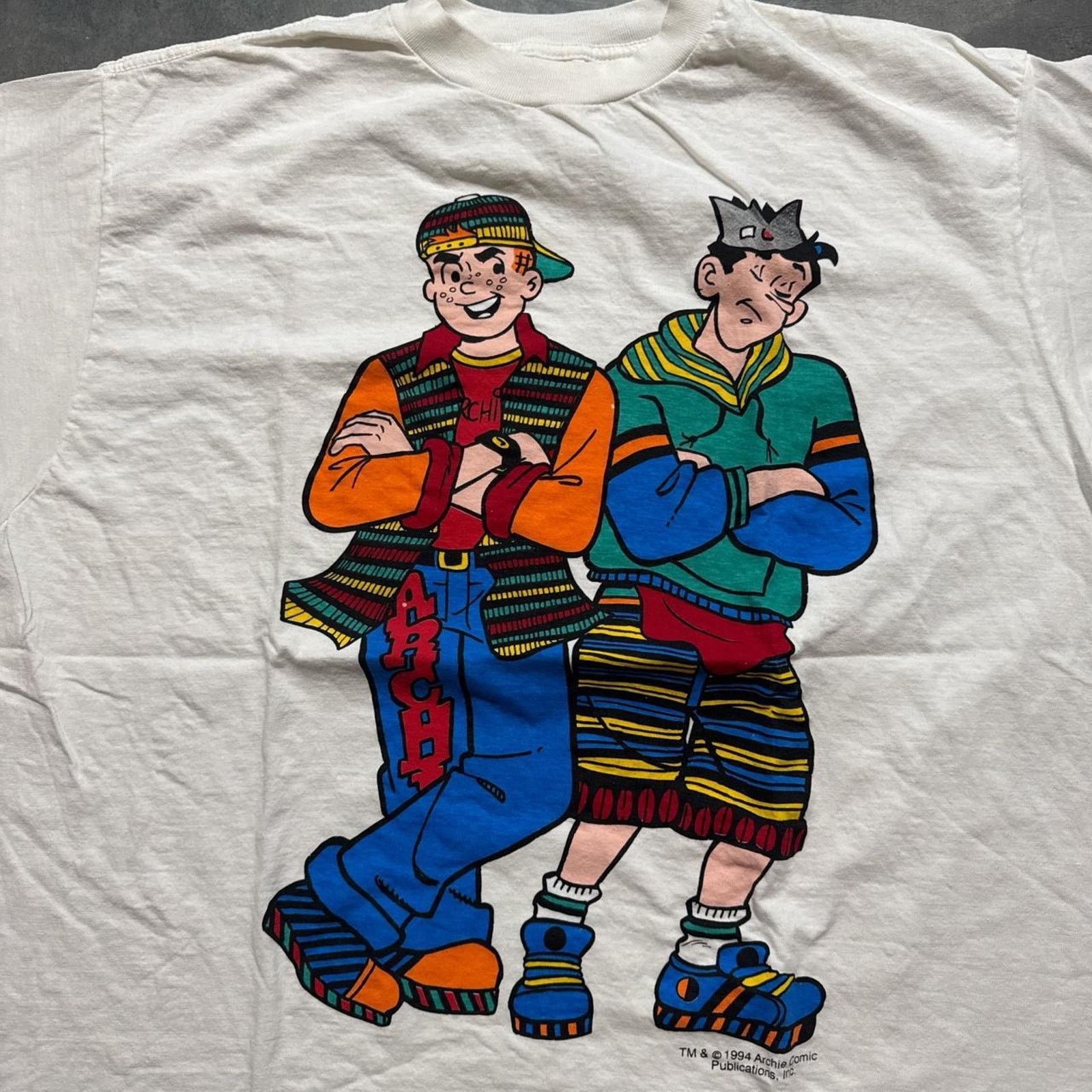 Vintage Archie Comics Big Print HipHop Rap Vintage 90s T-Shirt Size US XL / EU 56 / 4 - 2 Thumbnail