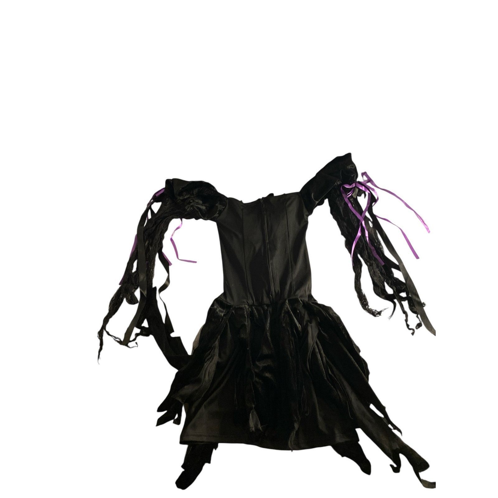 Other Goth Witch Fairy Grunge Corset Lace-Up Black Velvet S Size S / US 4 / IT 40 - 7 Thumbnail