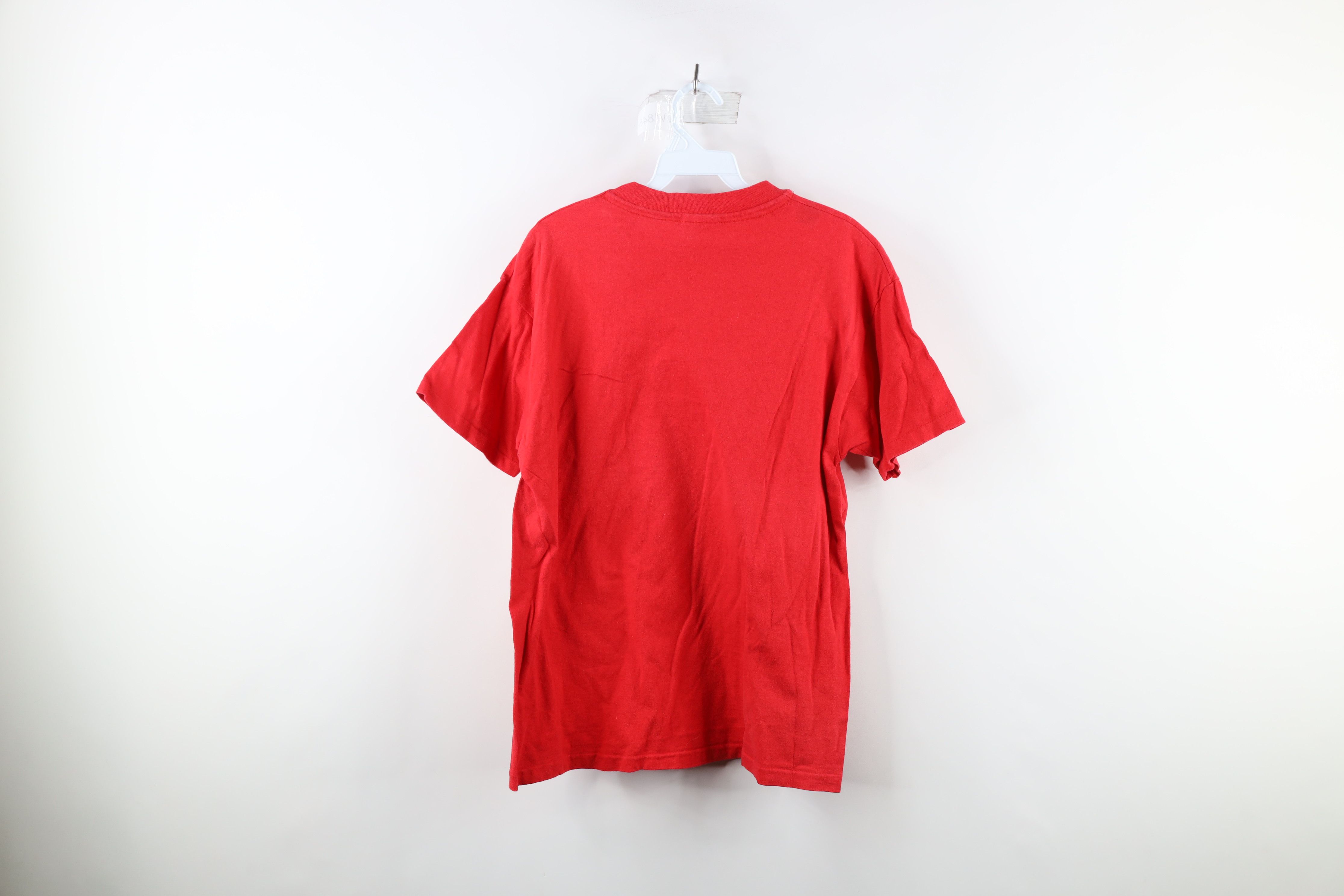 Vintage Vintage 90s Hanes Blank Pocket T-Shirt Cotton Red USA Size US L / EU 52-54 / 3 - 10 Thumbnail