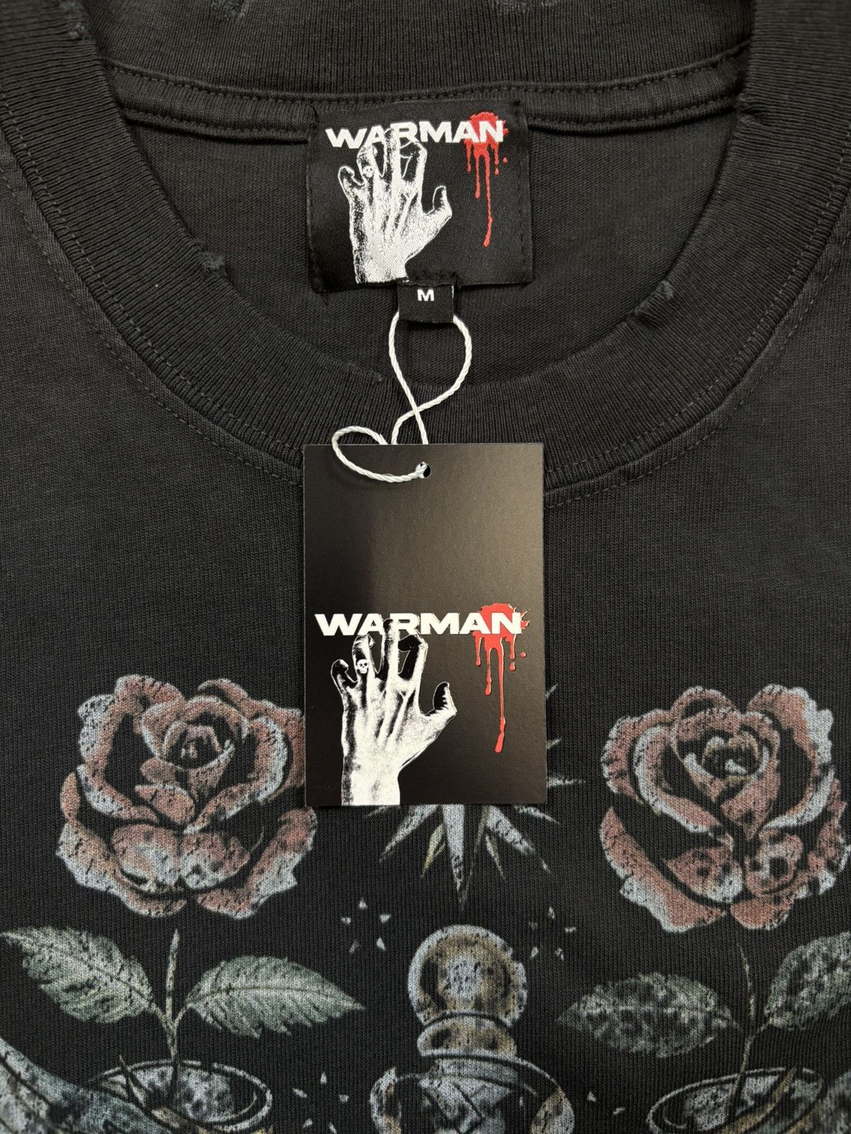 Vintage Warman Gothic Sacred Heart & Wings Graphic T-Shirt, Black Size US M / EU 48-50 / 2 - 7 Thumbnail