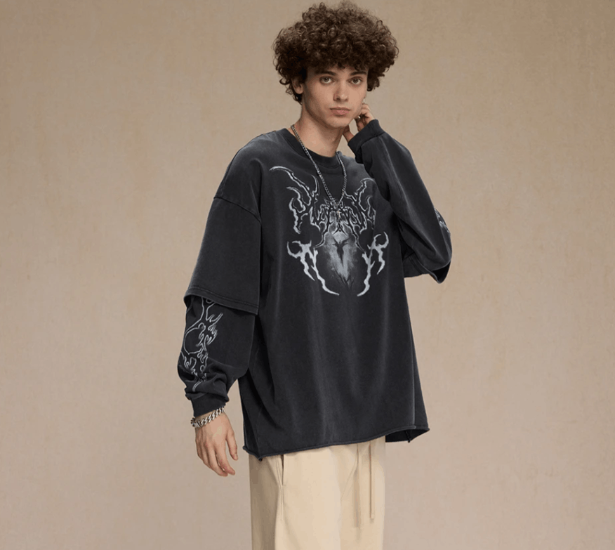 Japanese Brand Vintage Fake 2 Pieces Long Sleeve Size US XL / EU 56 / 4 - 3 Thumbnail