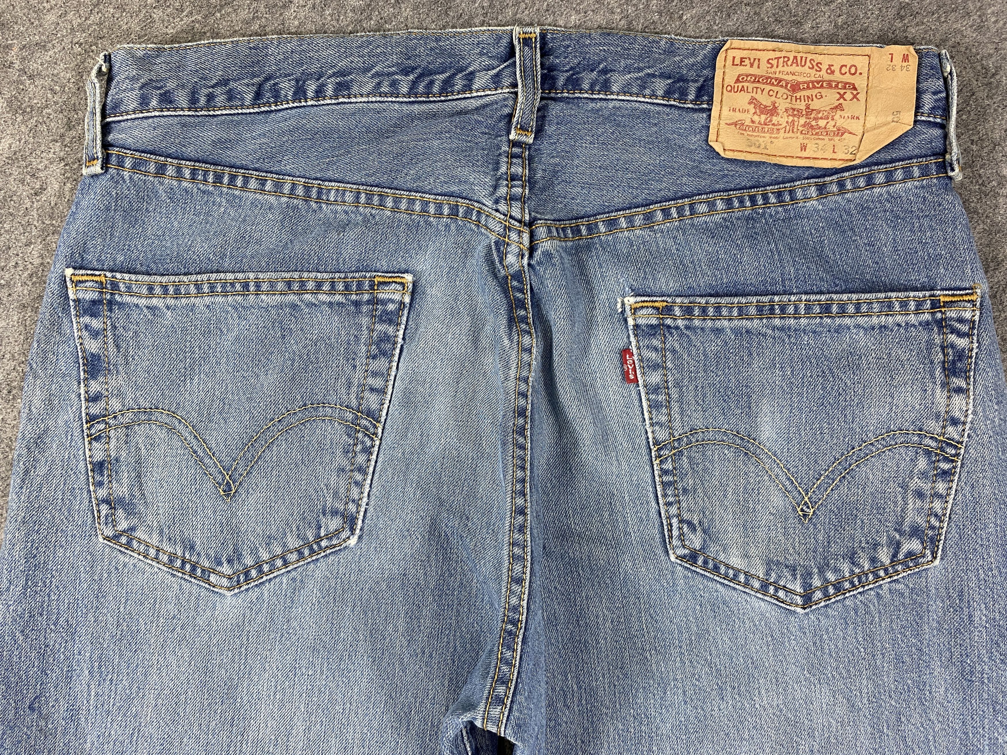 Japanese Brand Blue Wash Vintage Levi's 501 Jeans 34x32 Denim -JN2218 Size US 34 / EU 50 - 4 Thumbnail