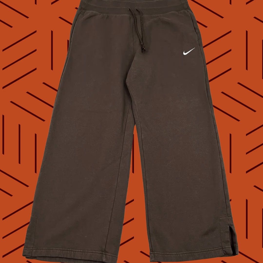 Nike Nike Sportswear Sweatpants Womens XL Brown 30" Wide-Leg Baggy Fleece Athletic Respir? Size 40" / US 18 - 1 Thumbnail