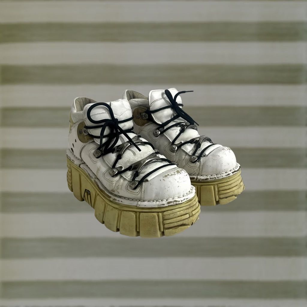 New Rock New Rock M-106 Platform Boot White EU 37 Womens Size US 4 / IT 34 - 1 Thumbnail