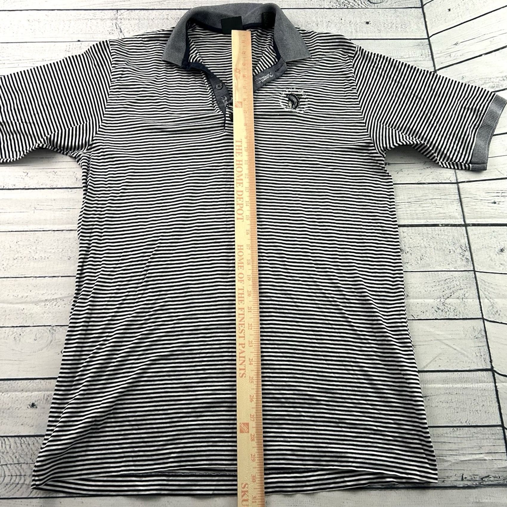 Vintage Bobby Jones 1995 US Open Short Sleeve Striped Polo Shirt Men L Blue Size US L / EU 52-54 / 3 - 4 Thumbnail