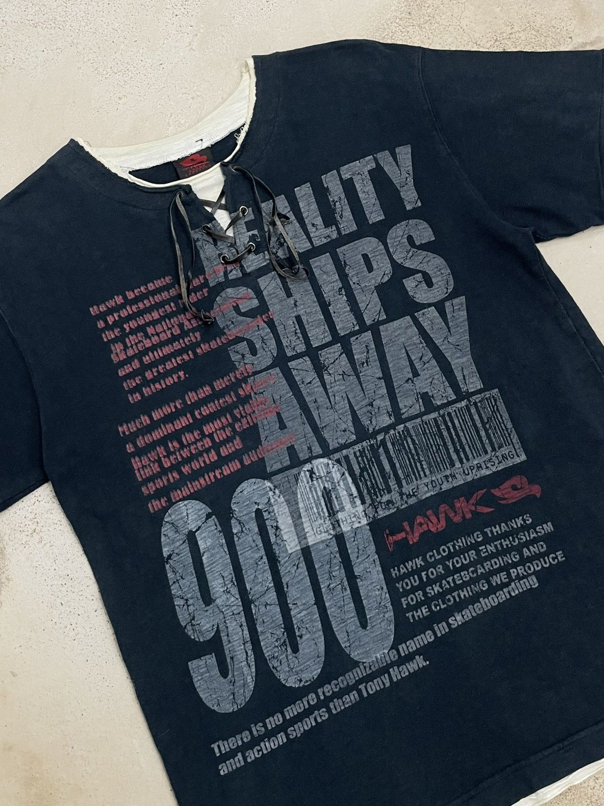 Tony Hawk × Vintage Vintage Tony Hawk Y2K Skate Scene Wording Layered Tee Size US L / EU 52-54 / 3 - 6 Thumbnail