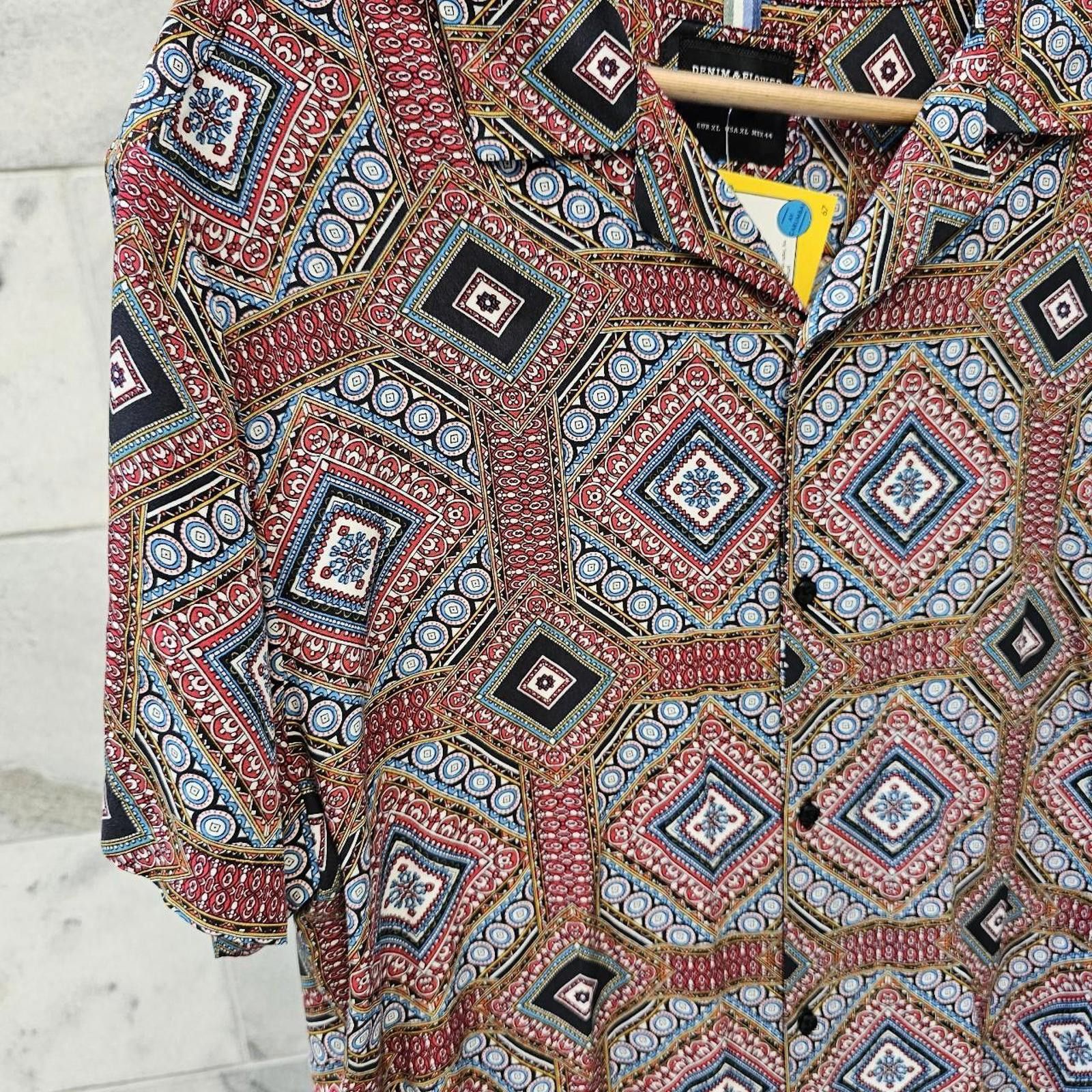 Other Men's Boho Retro Vibe Button Down Shirt Size US XL / EU 56 / 4 - 2 Thumbnail