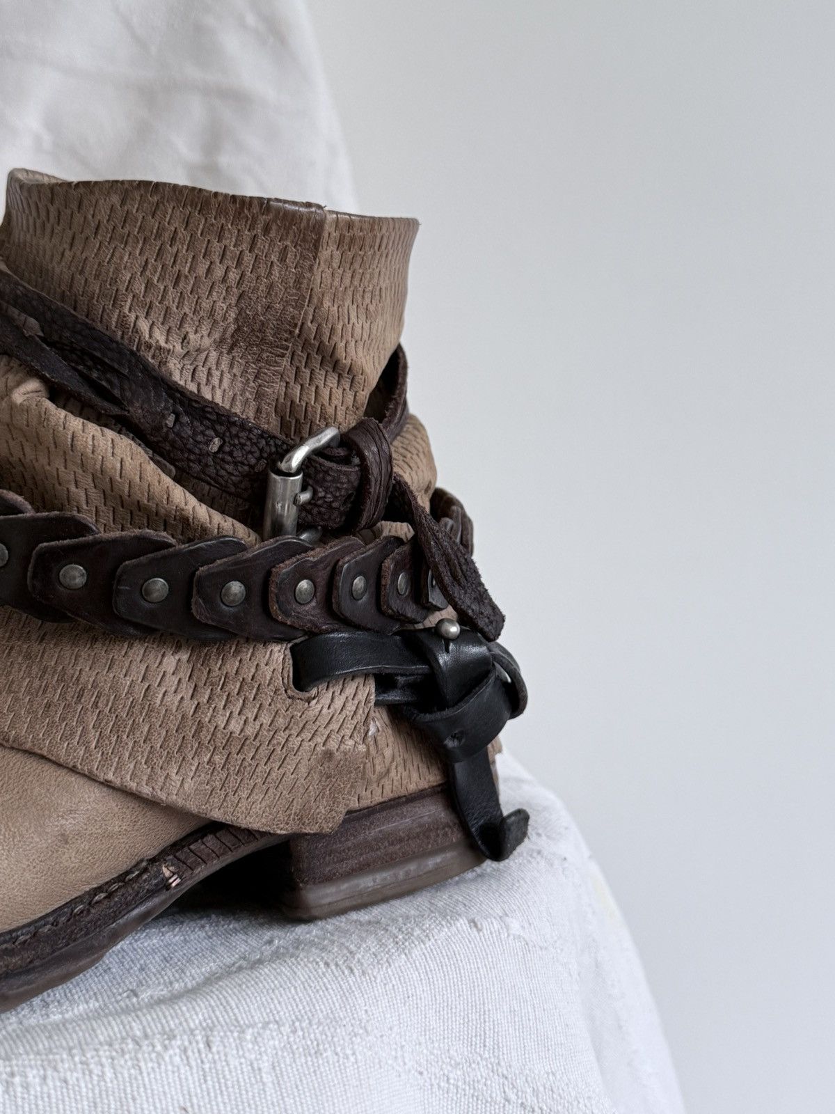 A.S.98 Avant Garde A.S. 98 14th Addiction Style Leather Boots Size US 5.5 / EU 38 - 5 Thumbnail
