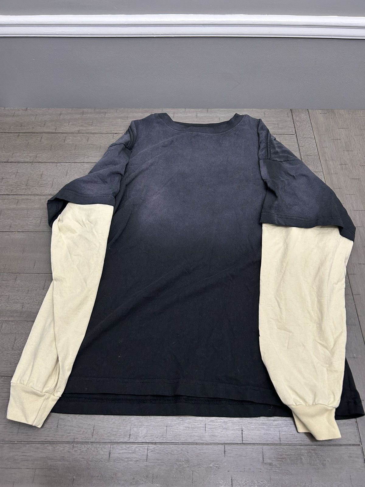 Pacsun Oversized Black and Cream PacSun Long Sleeve Shirt Size US L / EU 52-54 / 3 - 1 Thumbnail