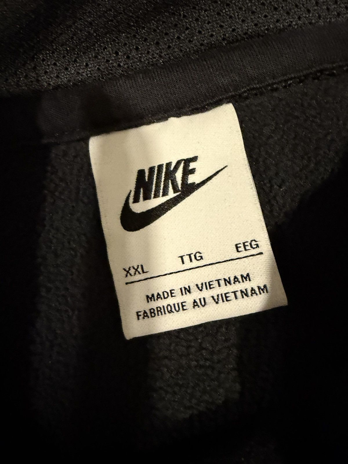 Vintage NIKE BIG LOGO TEDDY FLEECE HOODIE Size US XL / EU 56 / 4 - 5 Thumbnail