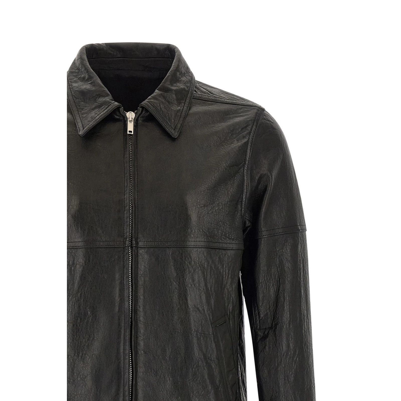 Rick Owens RICK OWENS Brad Black Leather Jacket New & Authentic (Men's Size US M / EU 48-50 / 2 - 3 Thumbnail
