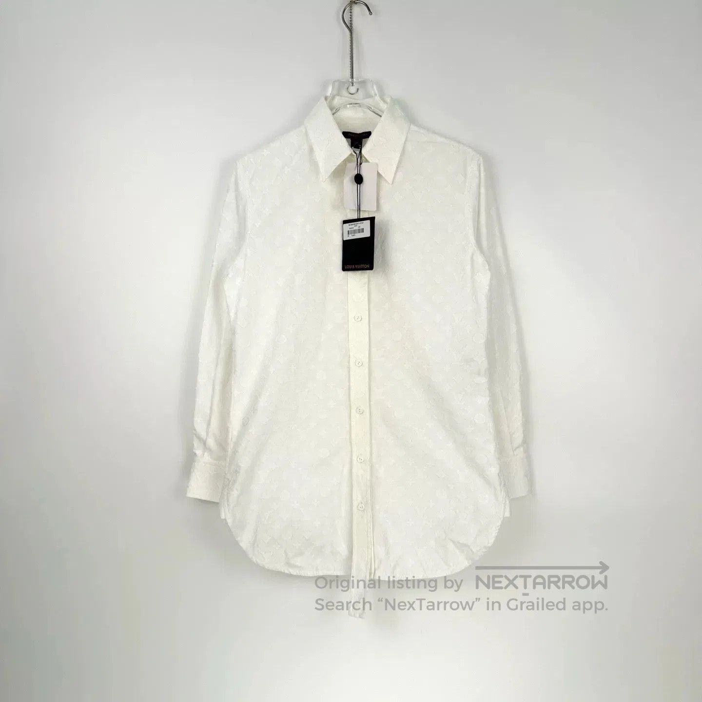 Louis Vuitton LV White Logo Pattern Button-Up Shirt. Size US XS / EU 42 / 0 - 3 Thumbnail
