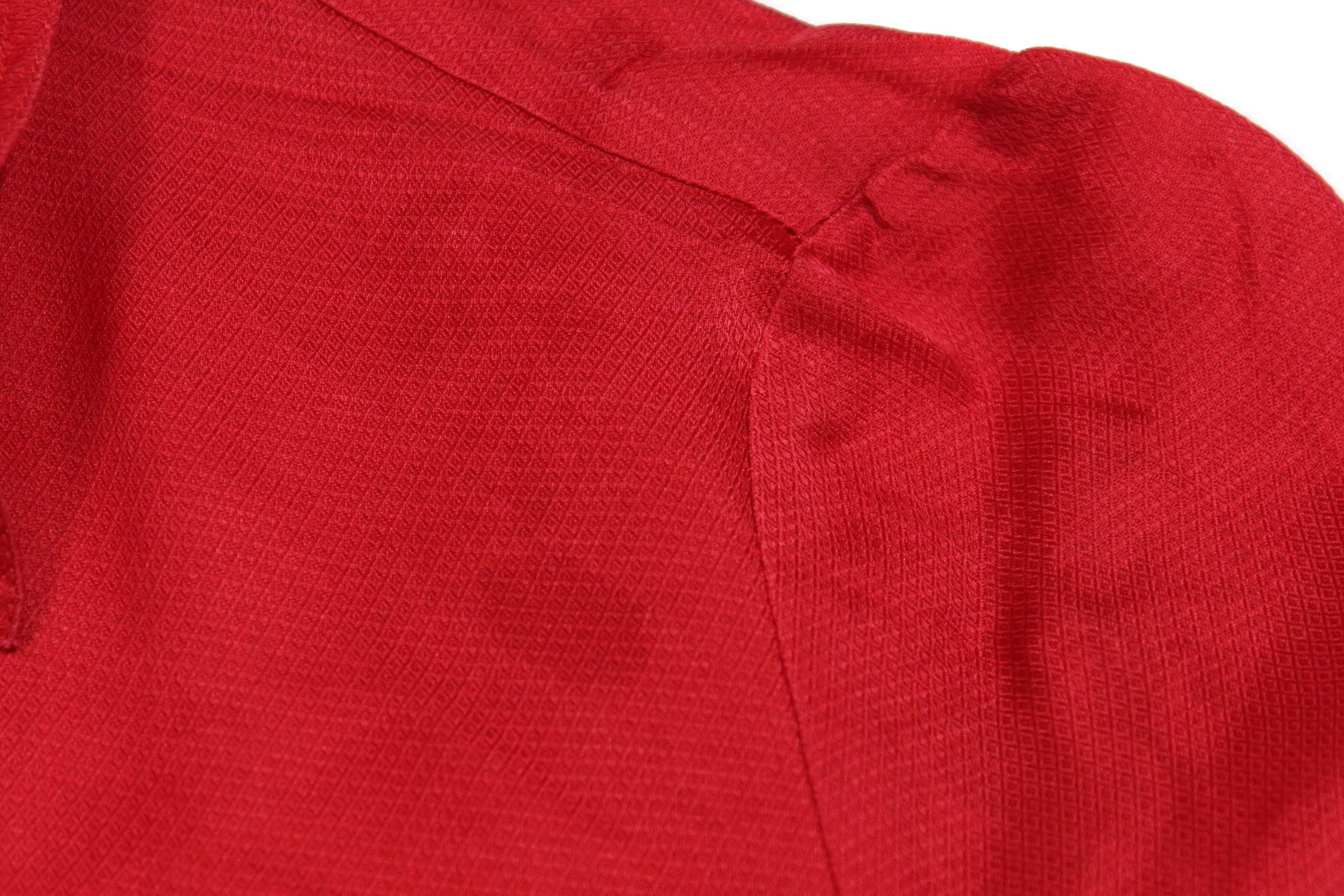 Versace 90S Silk Light 1/3 Sleeve Cropped Shirt Vintage Size S / US 4 / IT 40 - 8 Thumbnail