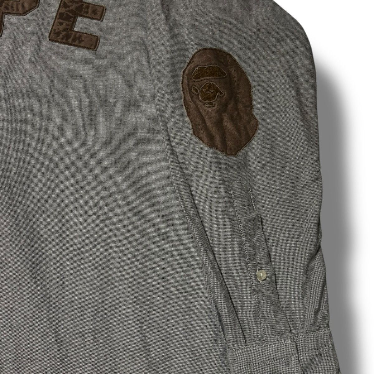 Bape 00s Bape velours patch elbow logo shirts archive nigo Size US L / EU 52-54 / 3 - 9 Thumbnail