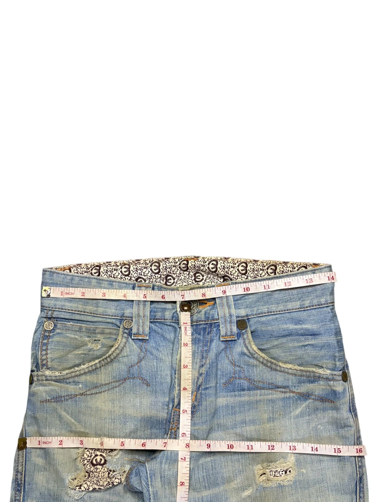 Edwin Vintage Japanese Edwin Mud Wash Distressed Loose Jeans Size US 28 / EU 44 - 13 Thumbnail