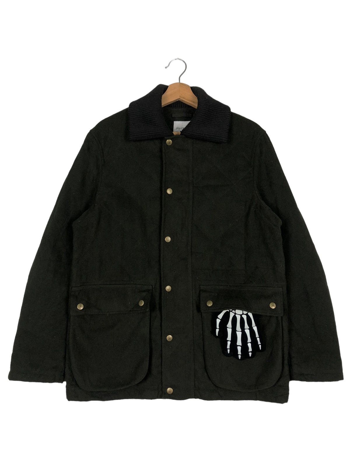 JW Anderson 🔥Dark Green Wool Chore Inspector Cargo Jacket Uniqlo Japan Size US L / EU 52-54 / 3 - 1 Thumbnail