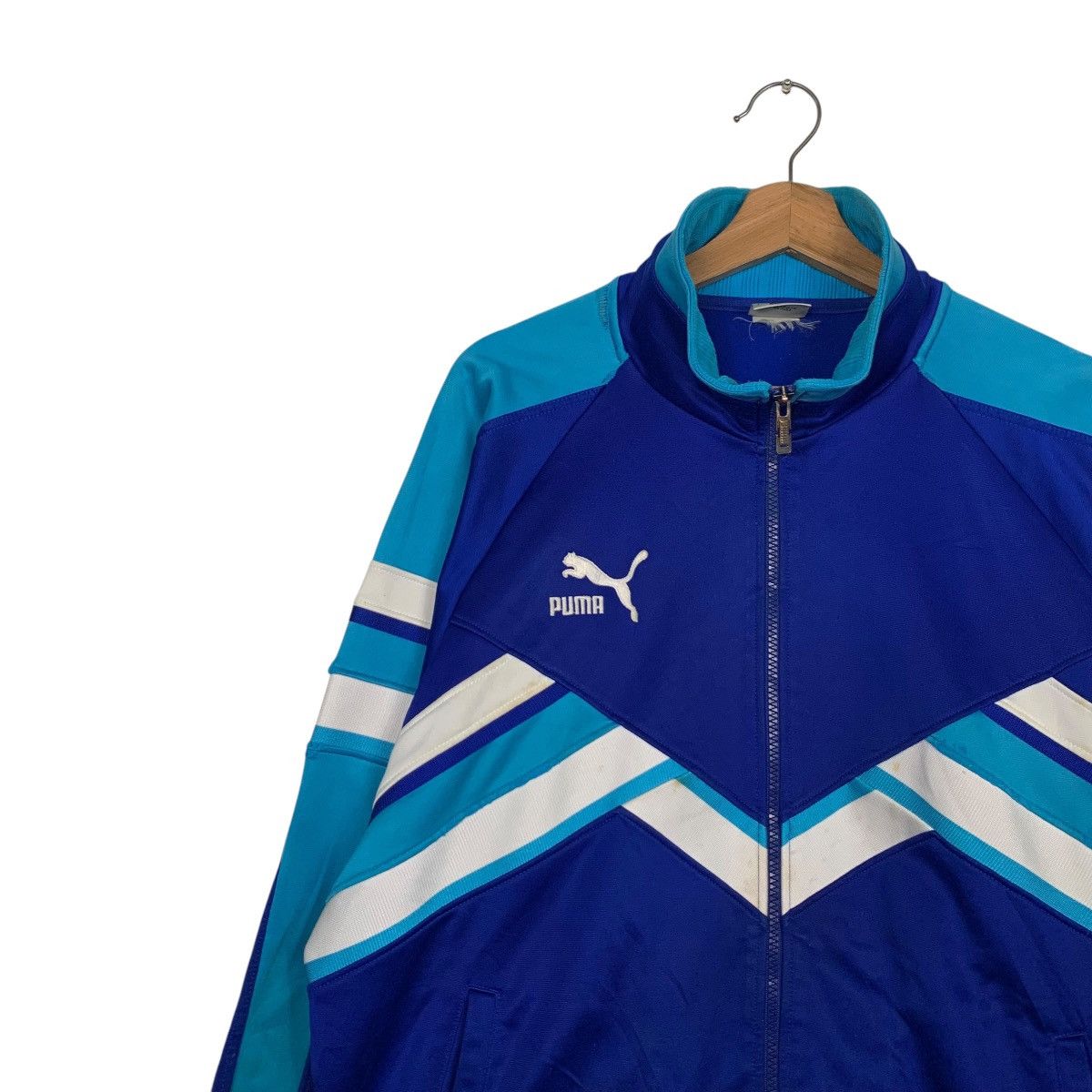 Puma Vintage 90s PUMA x HIT UNION Chevron Track Jacket #2708-C122 Size US L / EU 52-54 / 3 - 6 Thumbnail