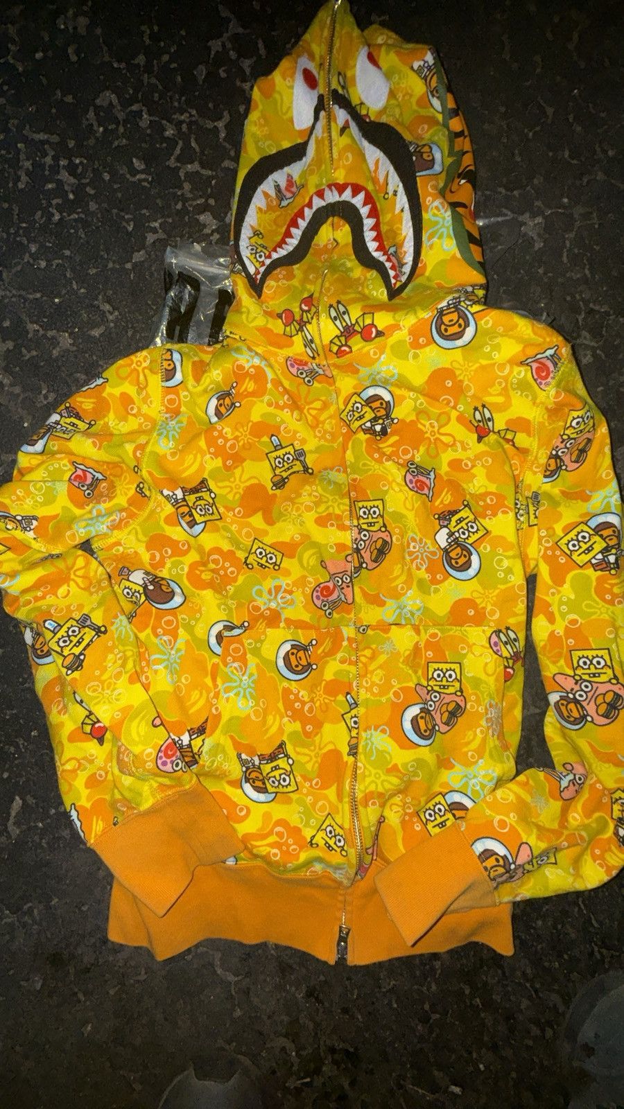 Bape Bape x SpongeBob Zip Up Hoodie RARE Size US M / EU 48-50 / 2 - 2 Thumbnail