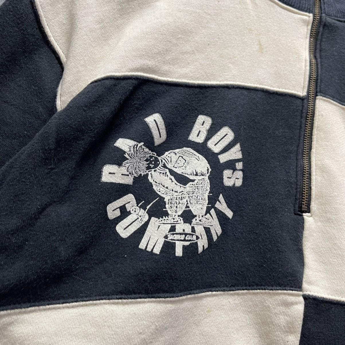 Japanese Brand Bad Boy’s Company Patchwork Half-Zip Sweatshirt Size US M / EU 48-50 / 2 - 2 Thumbnail