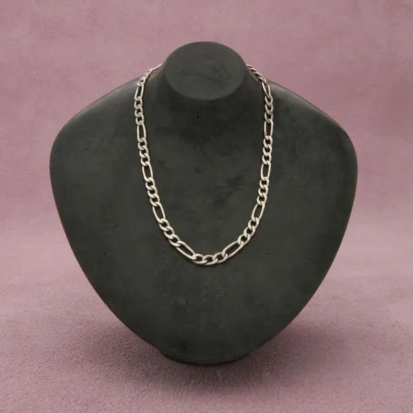 Sterling Silver sterling silver mens italy 3mm figaro chain necklace 20in Size ONE SIZE - 1 Thumbnail