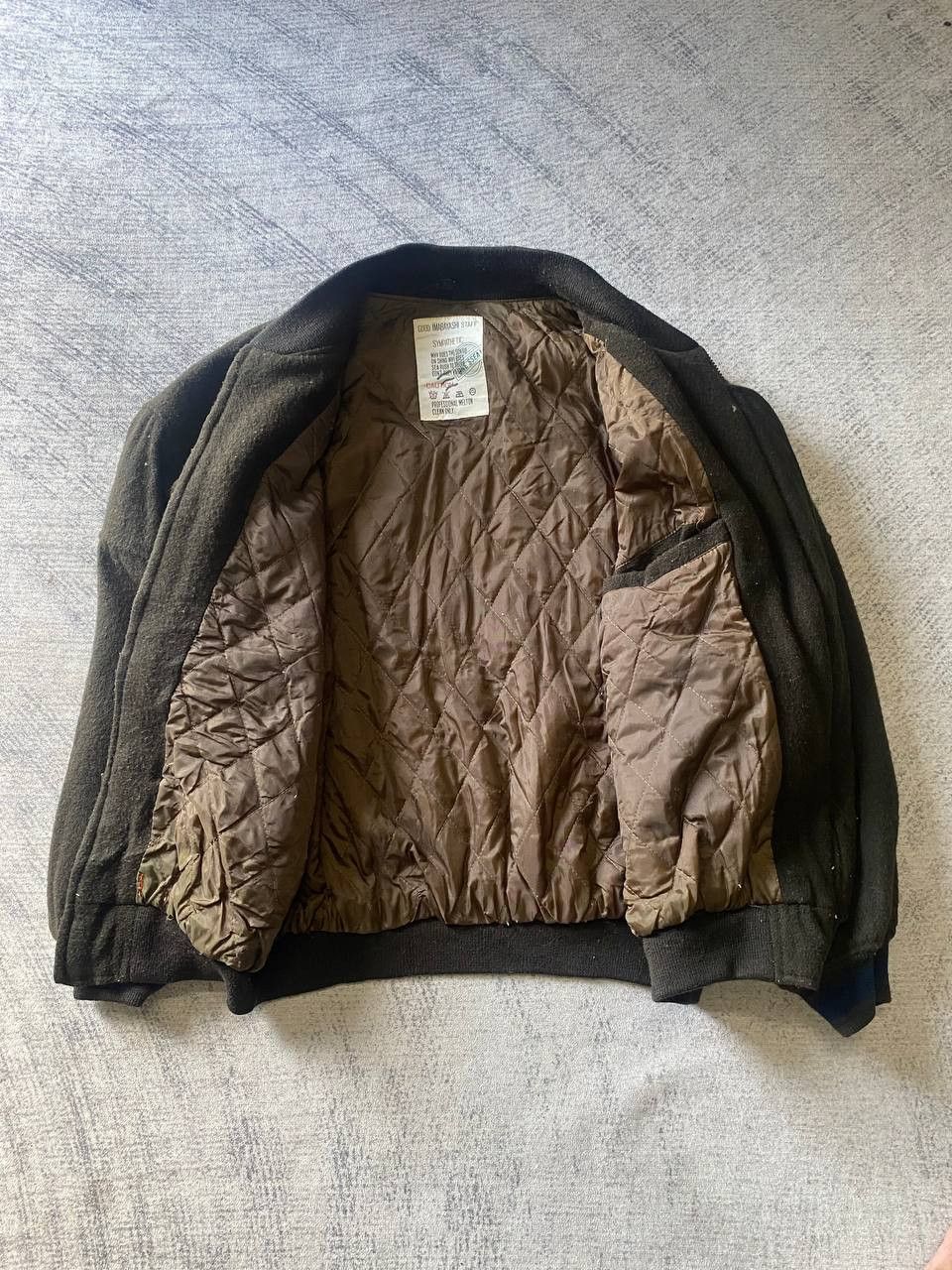 Vintage Vtg Back Hit Boxy Bomber Jacket Olive Green Size US L / EU 52-54 / 3 - 9 Thumbnail