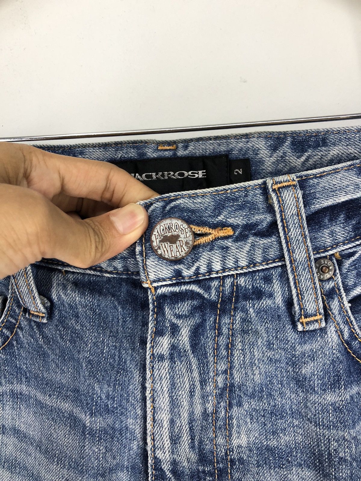 JACKROSE Rare💥Jackrose Seditionaries Distressed Faded Blue Jeans Size US 30 / EU 46 - 7 Thumbnail