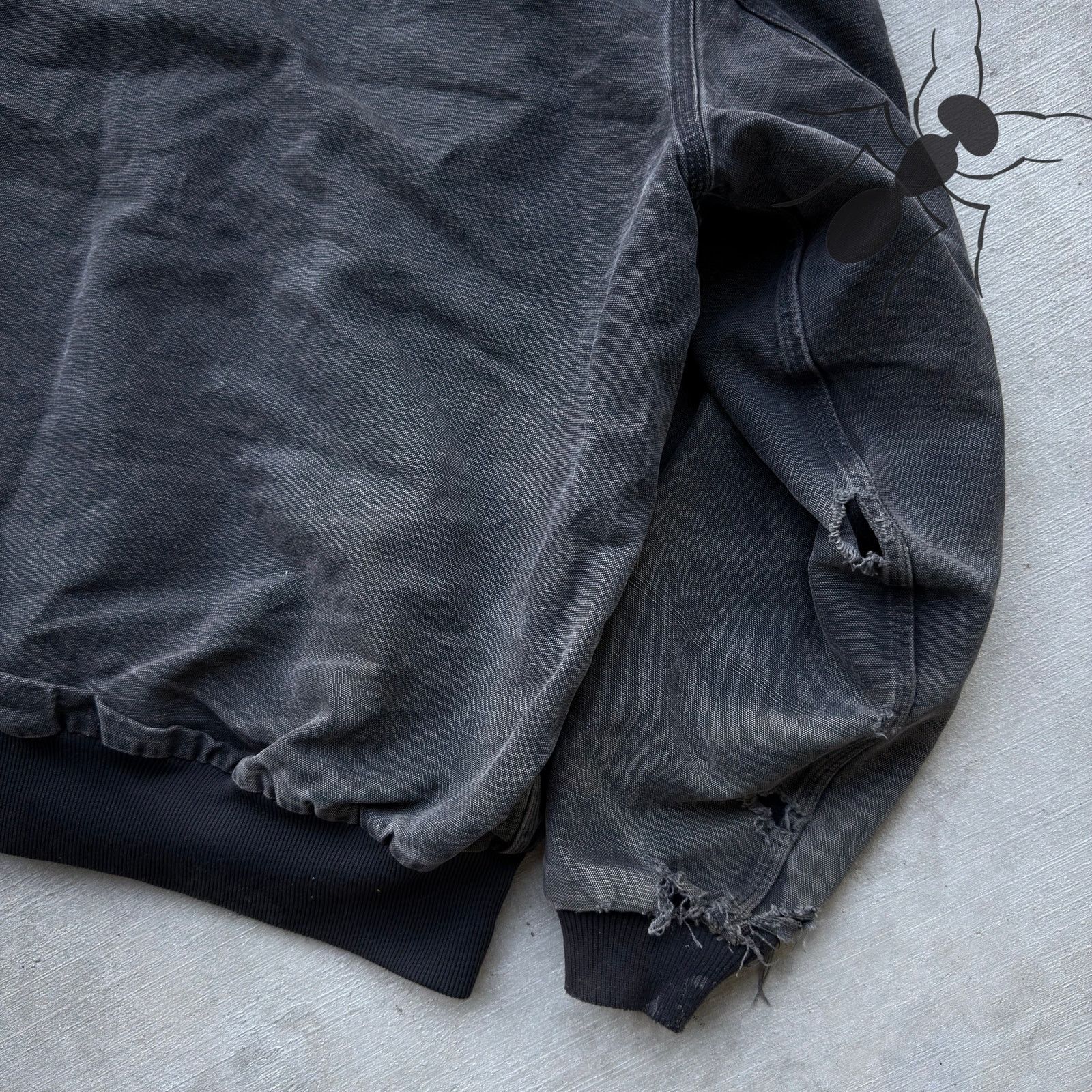 Carhartt × Vintage Carhartt faded black active hooded work wear jacket Size US XXL / EU 58 / 5 - 8 Thumbnail