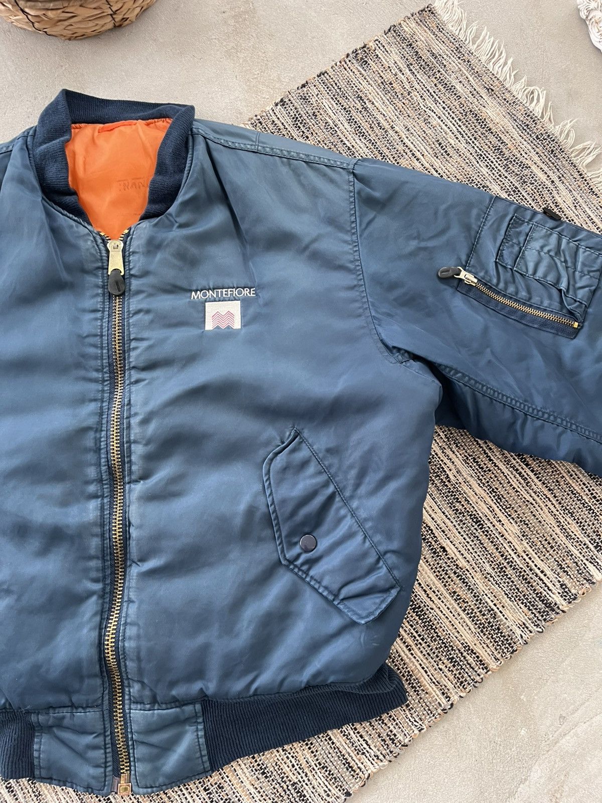 Alpha Industries Vintage Alpha Industries style Faded Blue Bomber Jacket Y2K Size US M / EU 48-50 / 2 - 8 Thumbnail