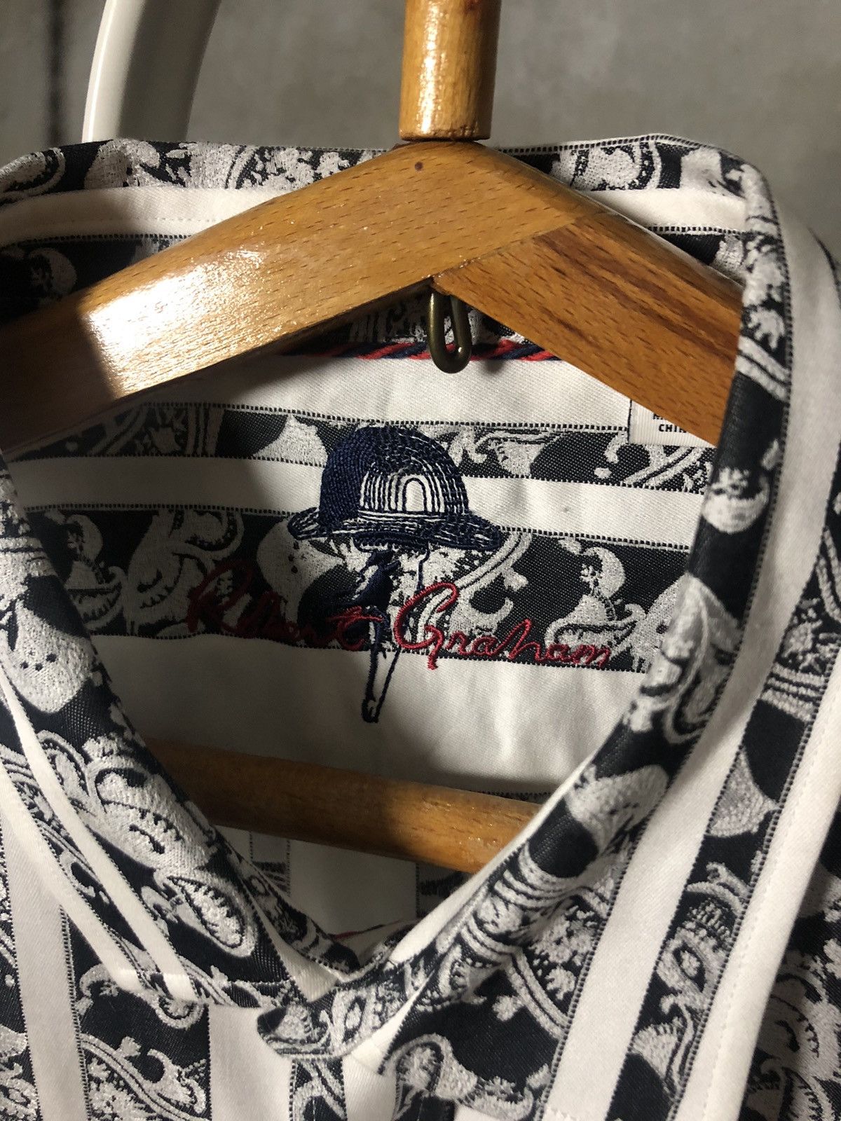 Robert Graham Robert Graham Men's Shirt XL Paisley & Stripe Design Size US XL / EU 56 / 4 - 3 Thumbnail