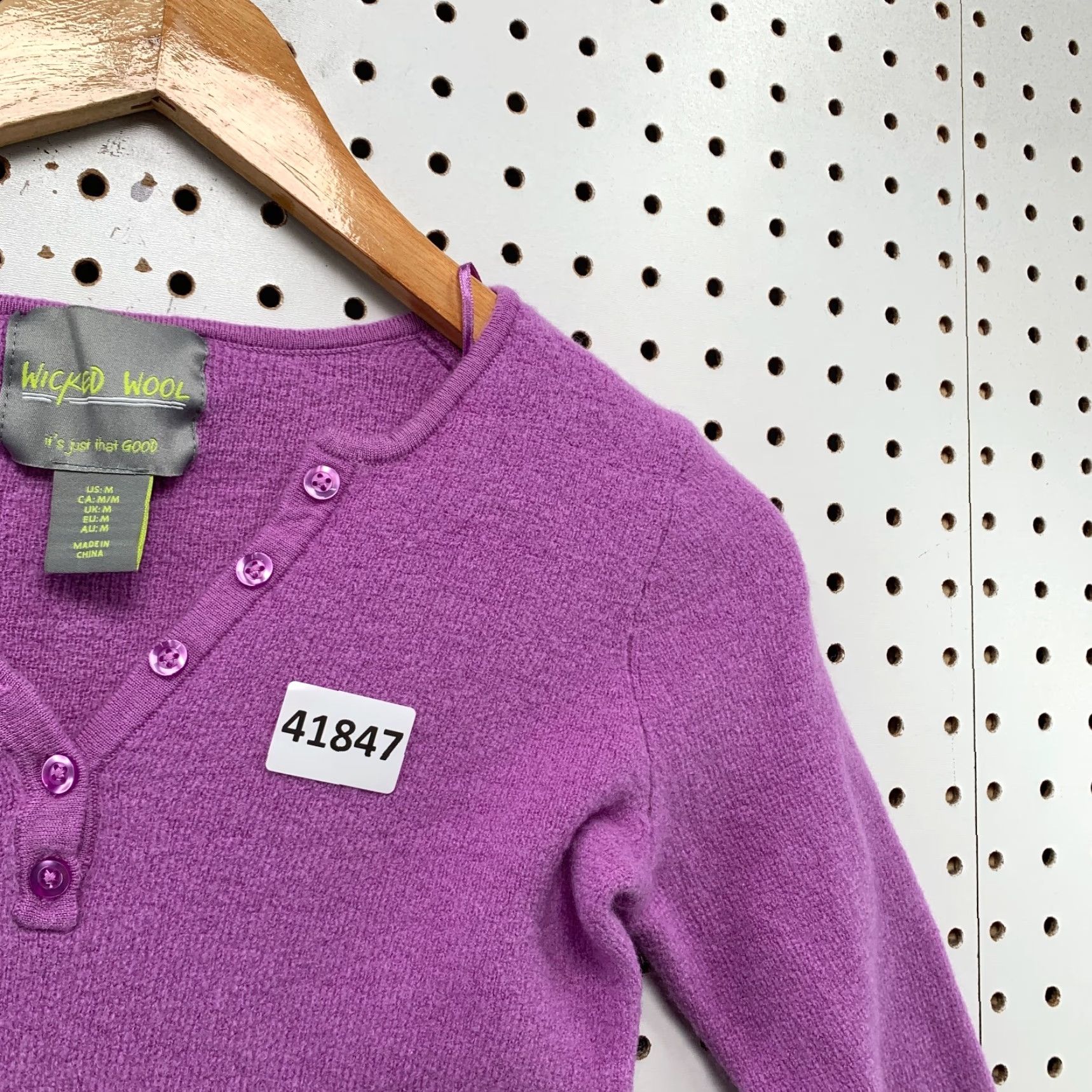 Vintage VINTAGE Wicked Wool Henley Shirt Womens Medium Pink Long Sleeve Casual Travel 90s Size M / US 6-8 / IT 42-44 - 7 Thumbnail