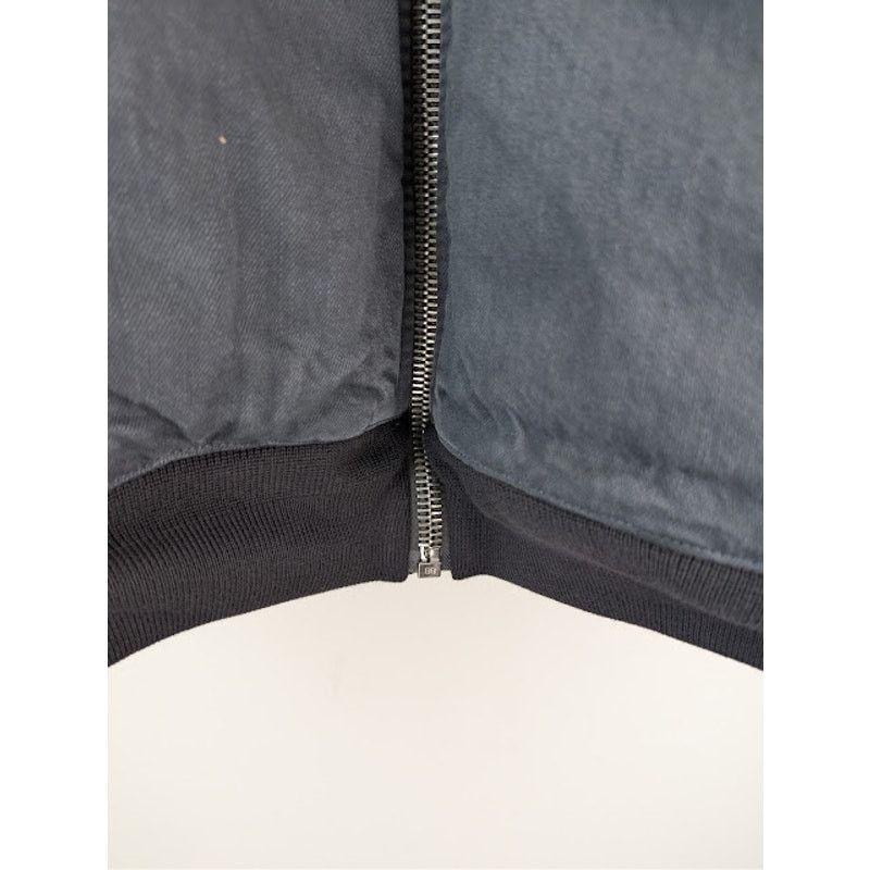 Balenciaga o1rshd1 Organic Japanese Denim Zip-Up Hoodie in Heavy Grey Size US M / EU 48-50 / 2 - 9 Thumbnail