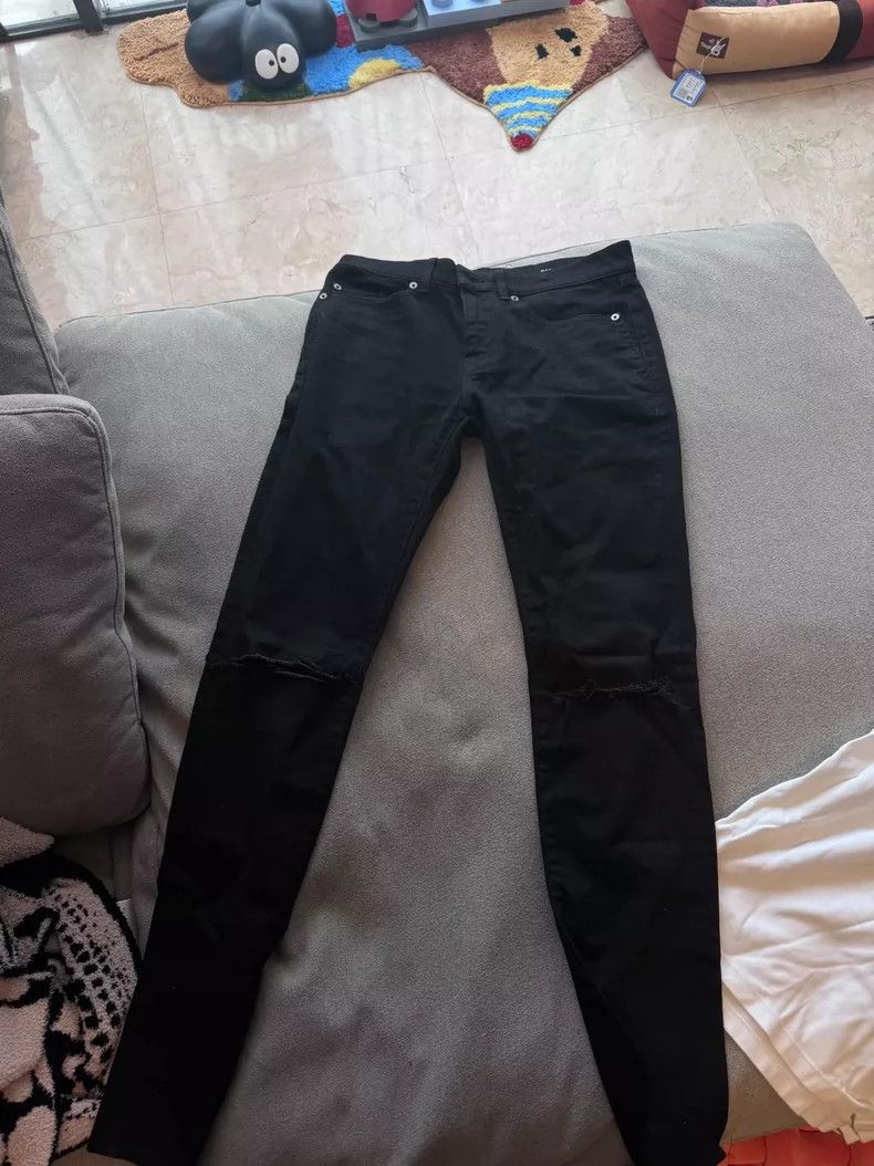 Yves Saint Laurent YSL Classic Ripped Knee Black Jeans Size 29 Size US 29 - 1 Thumbnail