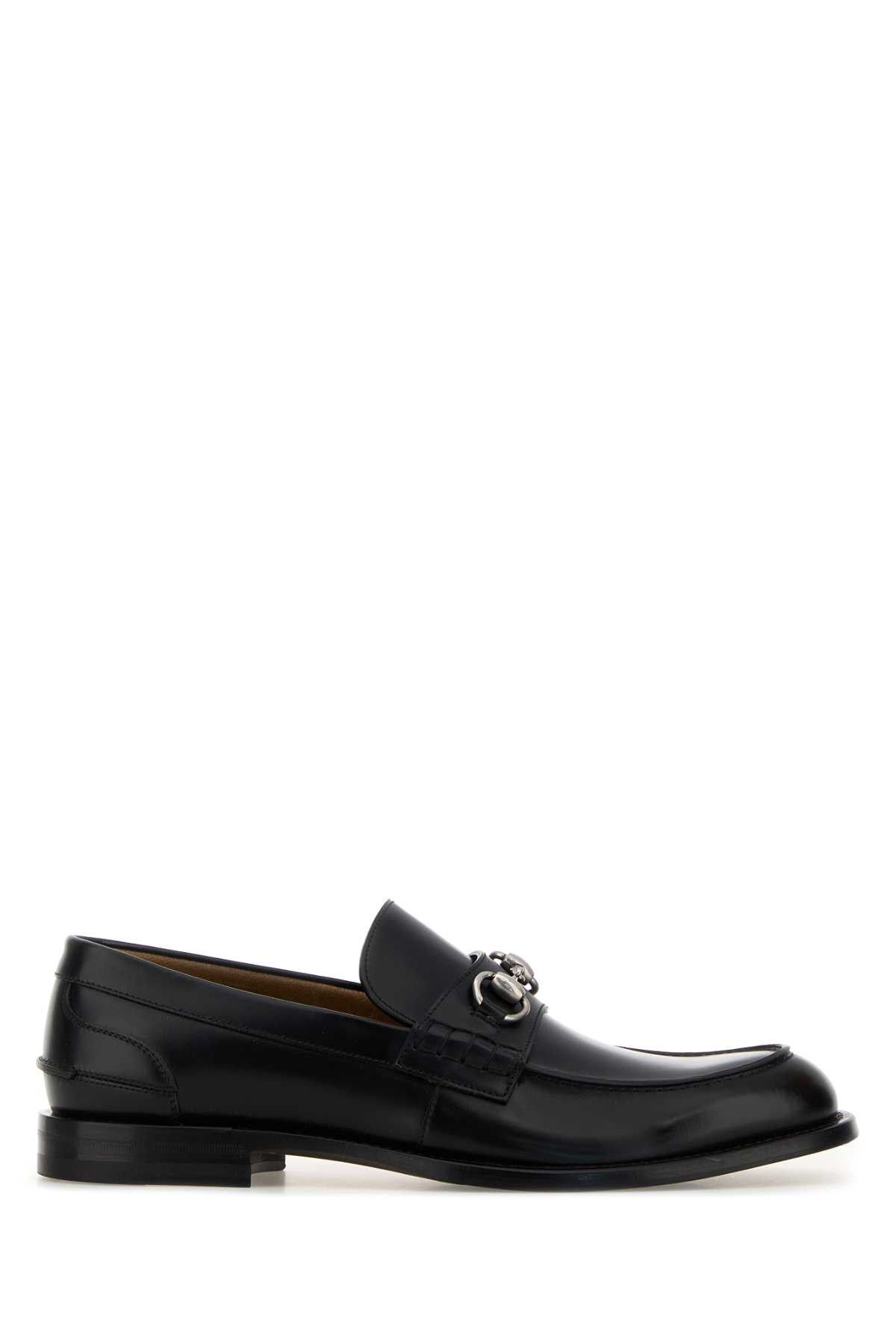 Gucci Black Leather Loafers Size US 7 / EU 40 - 1 Thumbnail