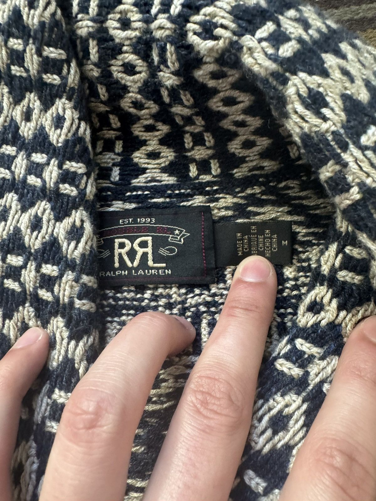 RRL Ralph Lauren Naval Graphic Cardigan Size US M / EU 48-50 / 2 - 3 Thumbnail