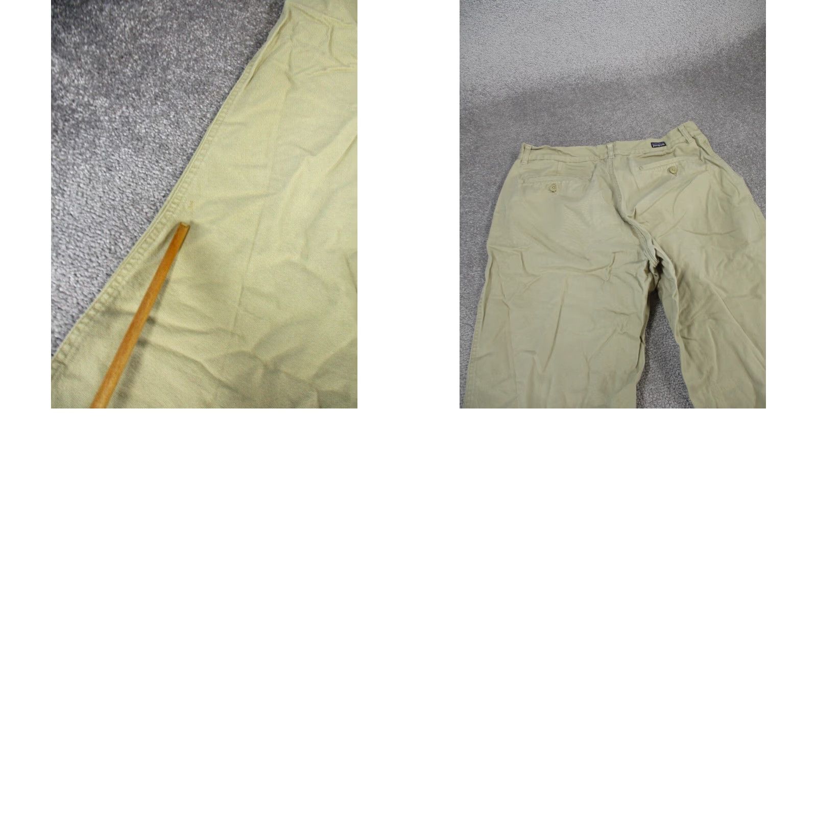 Patagonia VINTAGE Patagonia Duck Pants Mens 35 Beige Organic Cotton Canvas Chino Flat Front 30 In Inseam Men Beige Logo Nature Preppy Mens Size US 35 - 9 Thumbnail