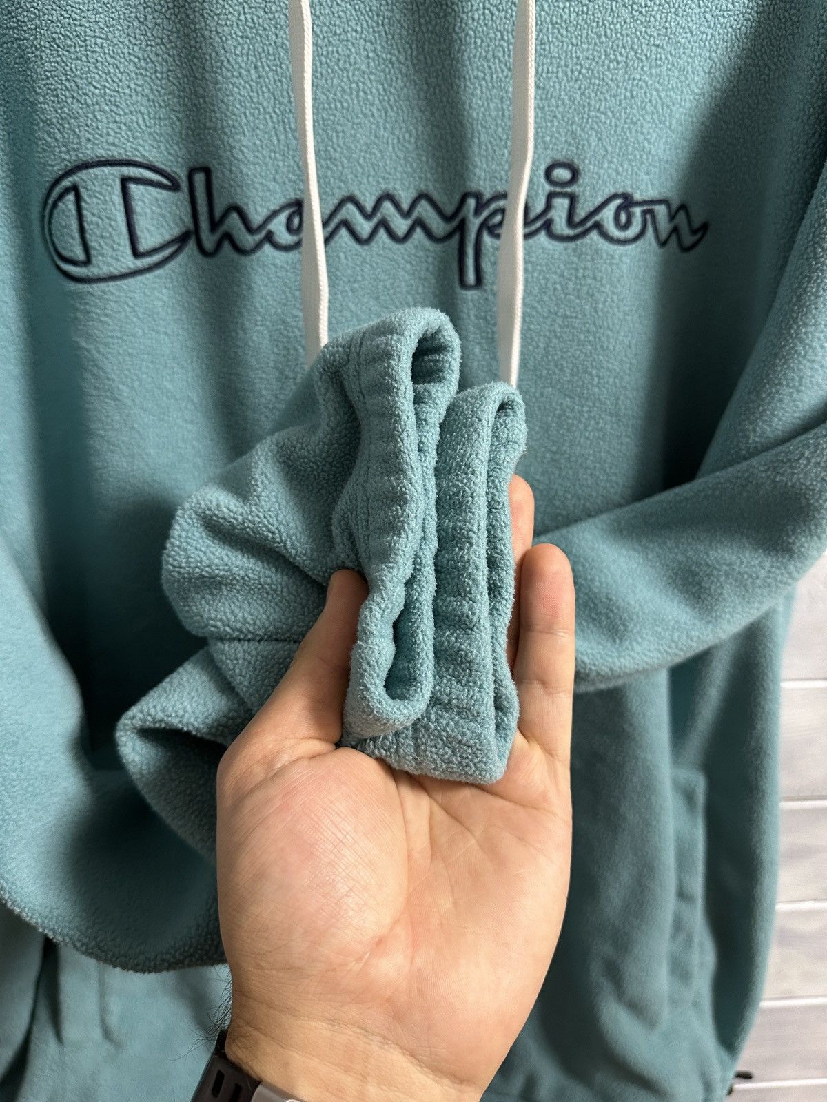 Champion Rare Vintage Fleece Hoodie Champion Big Logo Size US M / EU 48-50 / 2 - 5 Thumbnail