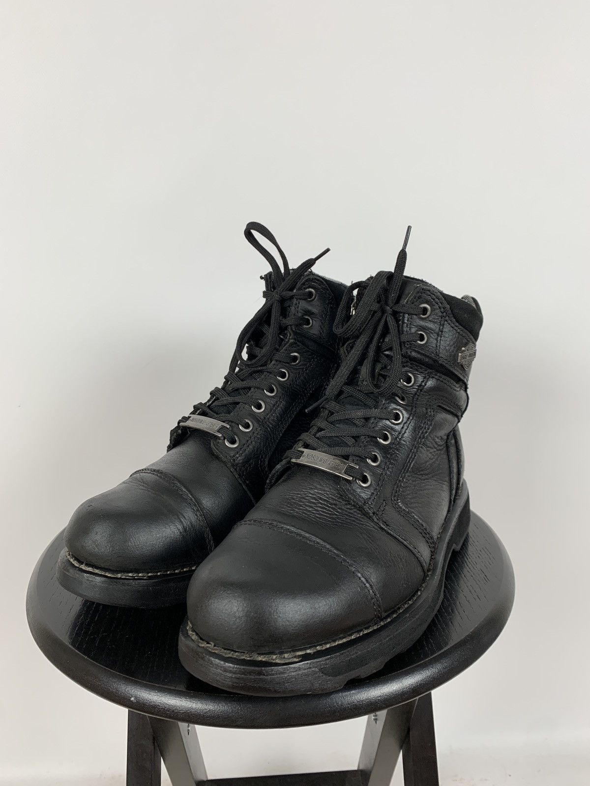 Harley Davidson Vintage Harley Davidson Black Leather Boots Size US 9 / EU 42 - 9 Thumbnail