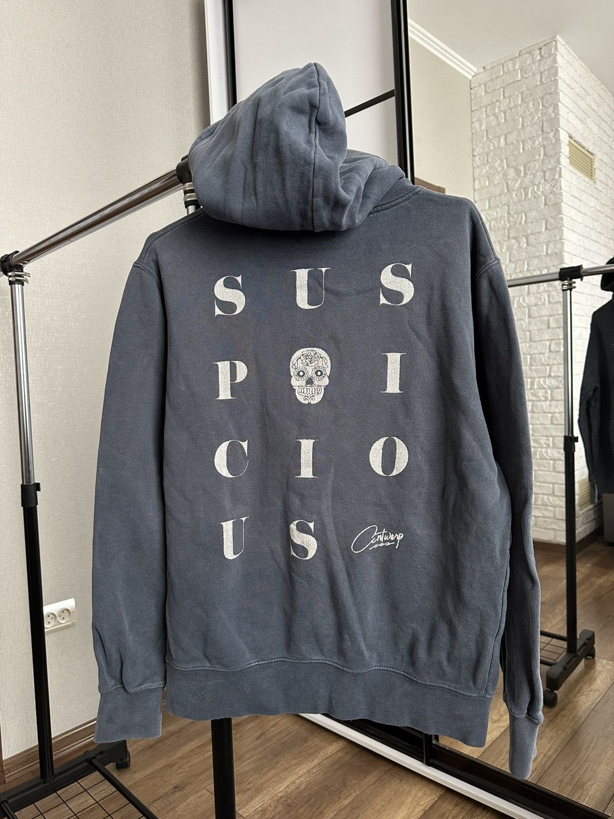 Suspicious Antwerp Big Logo Hoodie Pullover in Blue, Men's — image 2 of 6