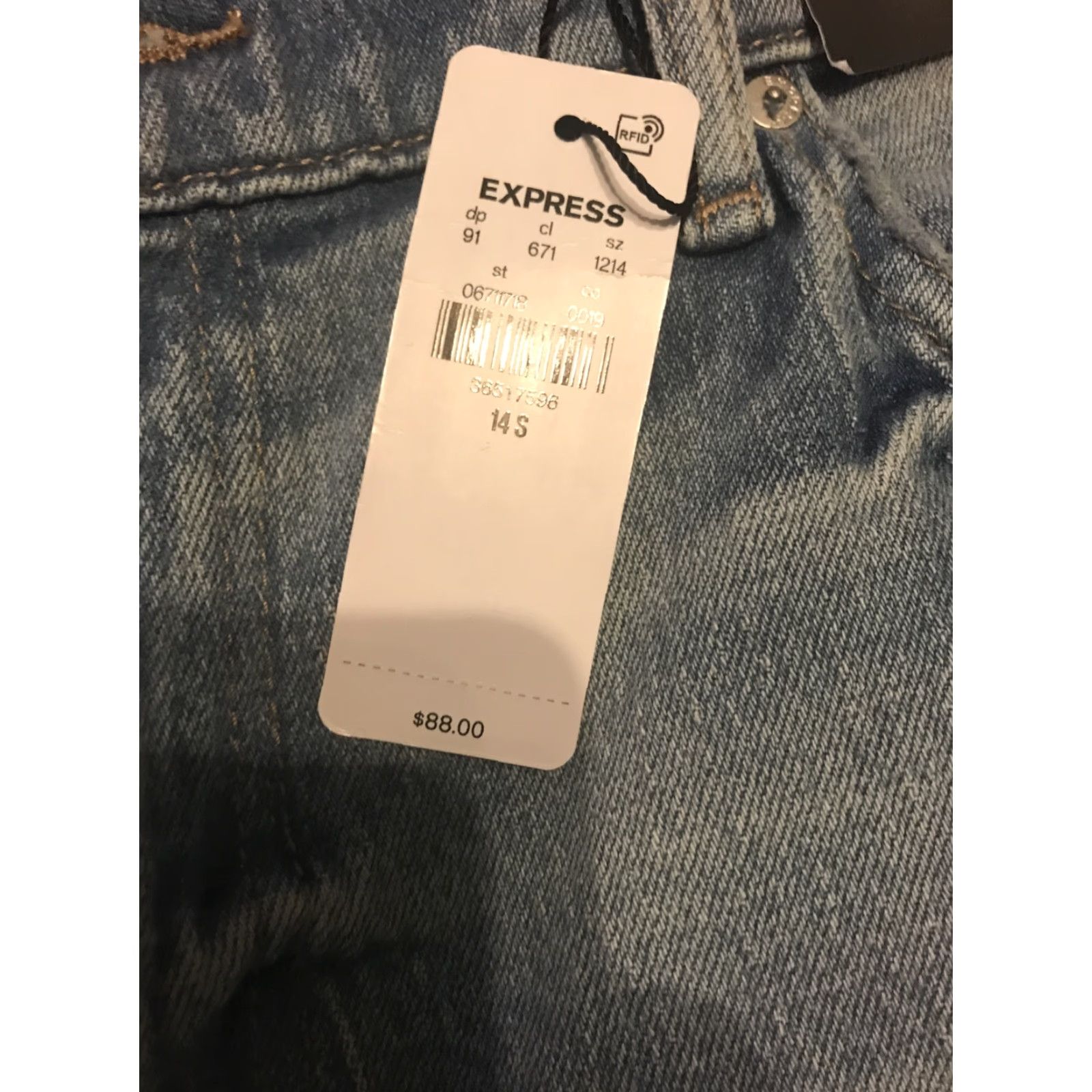 Express Express Jeans 14 S High-Rise Straight Ankle Light Wash Women's Size 36" / US 14 / IT 50 - 3 Thumbnail