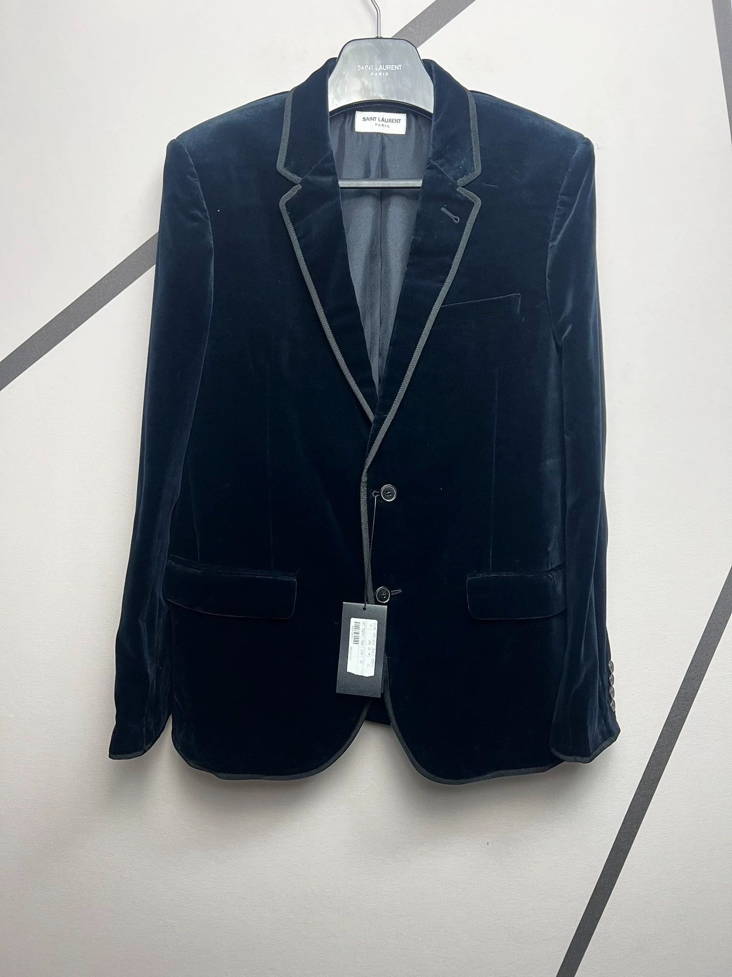 Saint Laurent Paris Authentic Saint Laurent SLP blue velvet court suit Size 48R - 1 Thumbnail