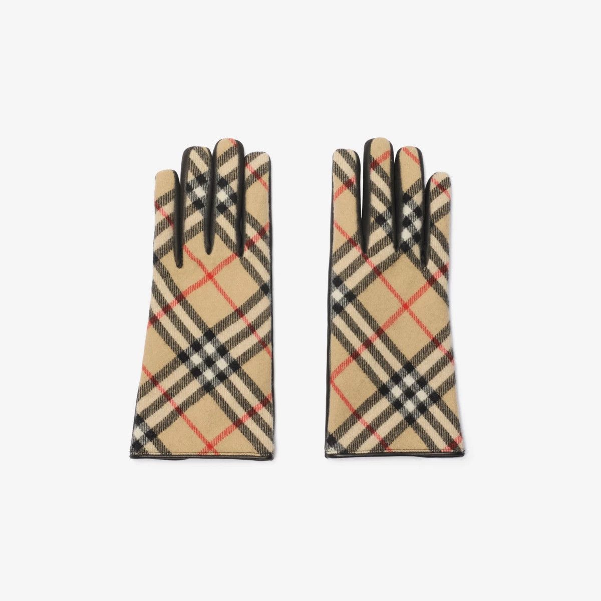 Burberry o1w1db10126 Size: 9 / Lg Bias Check Man Gloves Size ONE SIZE - 1 Thumbnail