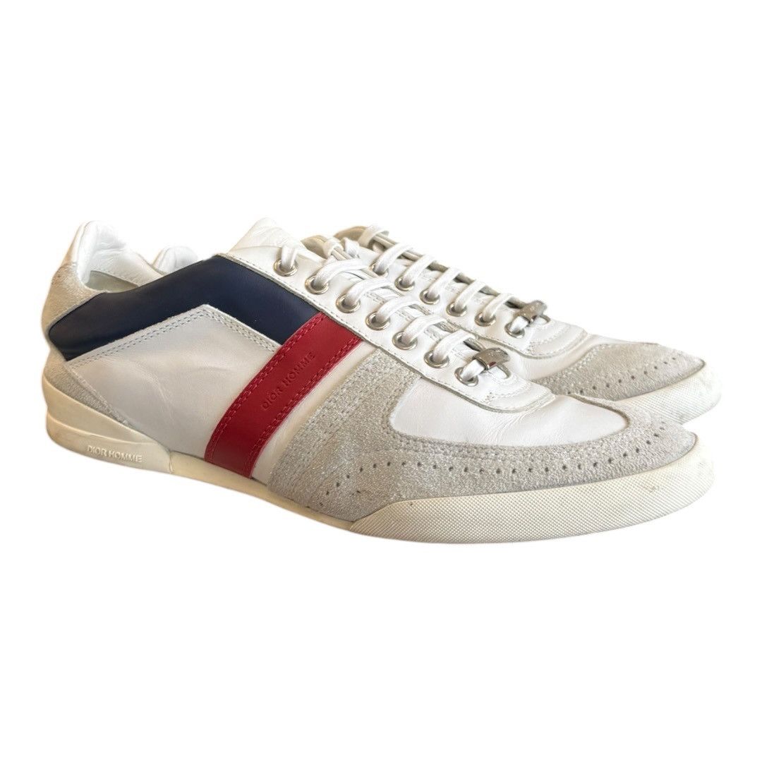 Dior Dior Homme AW08 Calfskin Trainers in White / Blue / Red Size US 9 / EU 42 - 1 Thumbnail