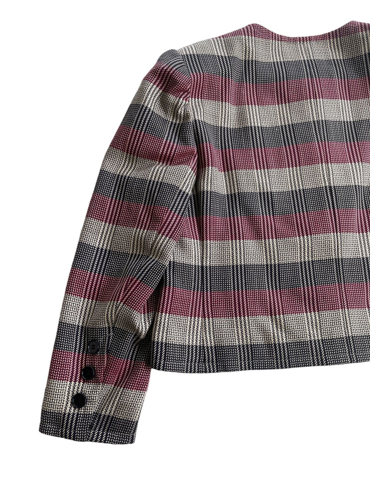 Givenchy Vintage Givenchy Glamour Cropped Plaid Jacket Size M / US 6-8 / IT 42-44 - 4 Thumbnail