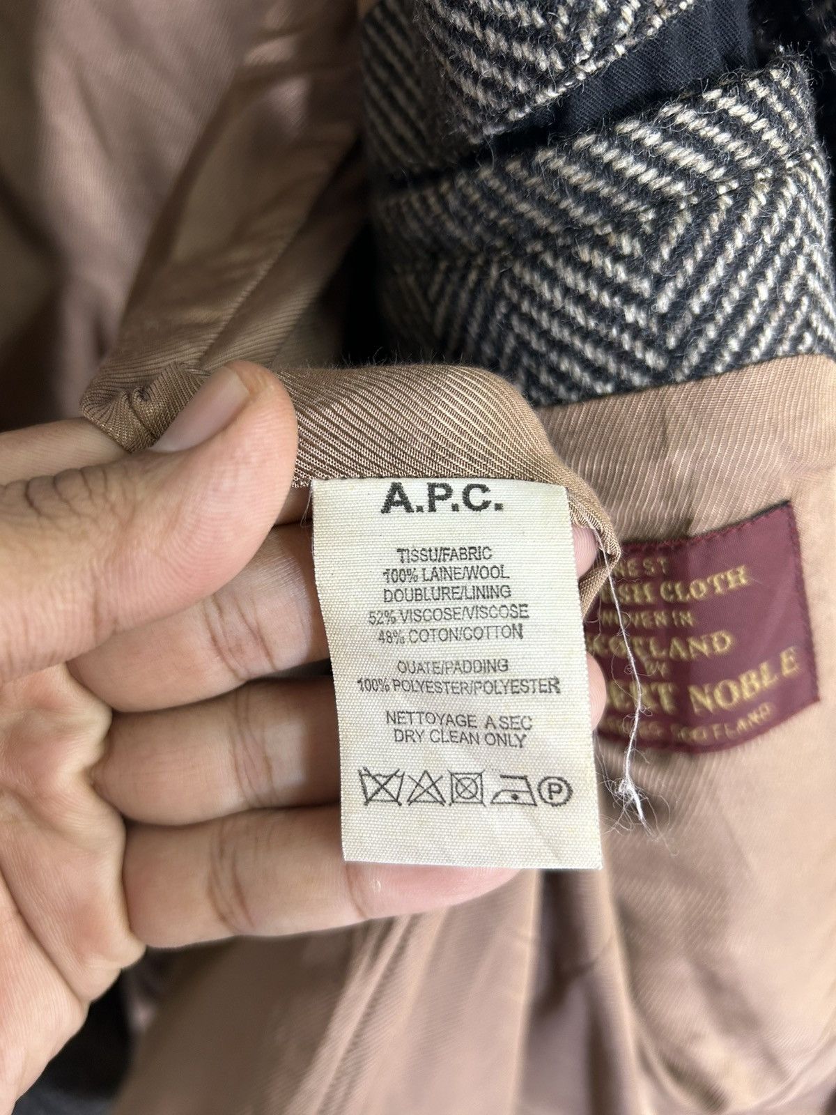 A.P.C. A.P.C. x Robert Noble Wool Herringbone Vintage Tweed Jacket Size US M / EU 48-50 / 2 - 13 Thumbnail