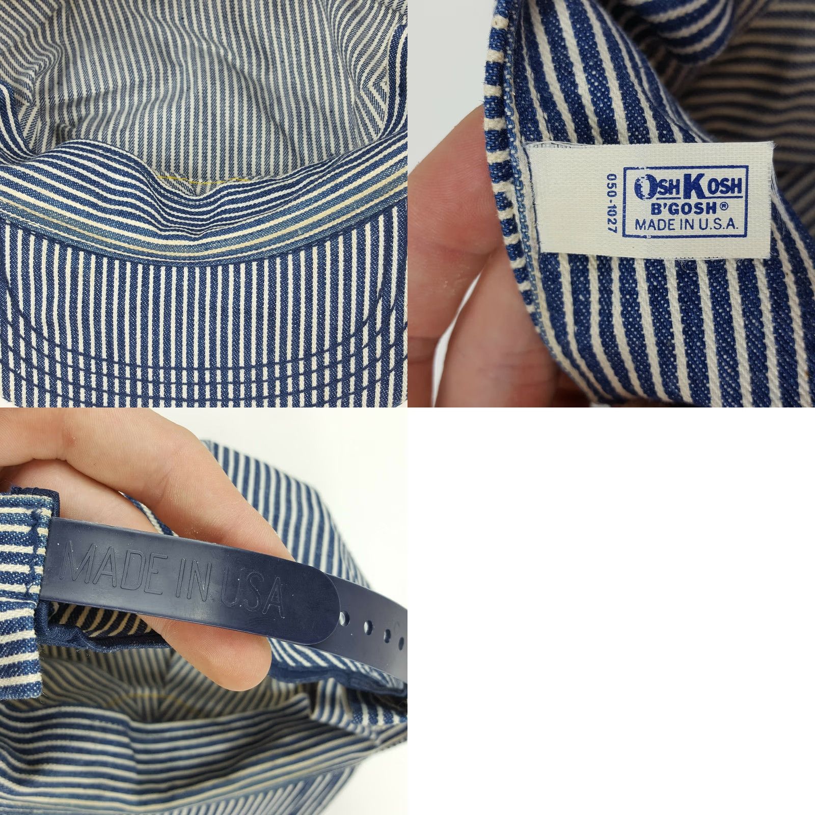 Vintage VINTAGE OshKosh B'gosh Railroad Engineer Spencer Snapback Hat Men's Denim Patch Adjustable Blue 80s Trucker Workwear Cap Size ONE SIZE - 8 Thumbnail